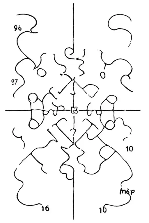 puzzle with gps coordinates tattoo design idea