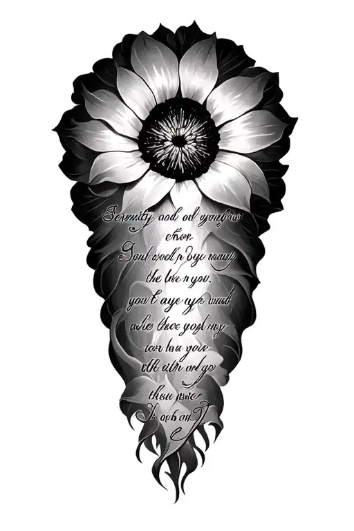 Serenity Prayer tattoo design idea