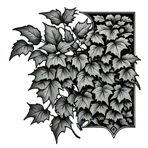 ivy vines tattoo design idea
