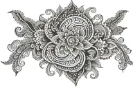 henna inspired patterns tattoo design idea