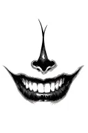 vampire teeth tattoo design idea