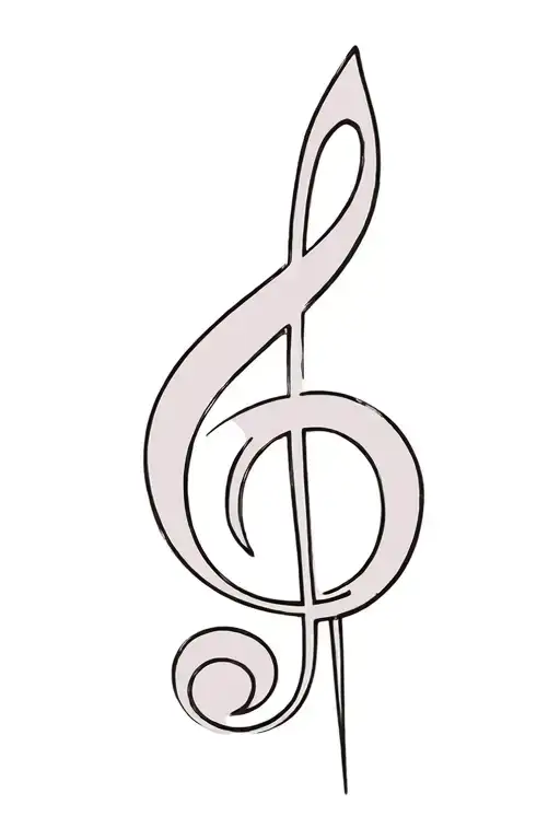 Treble Clef Bass Clef tattoo design idea