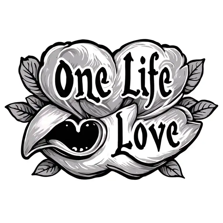 One Life One Love tattoo design idea