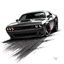 Dodge Challenger tattoo design idea