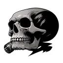 vtwin skull spark plug tattoo design idea