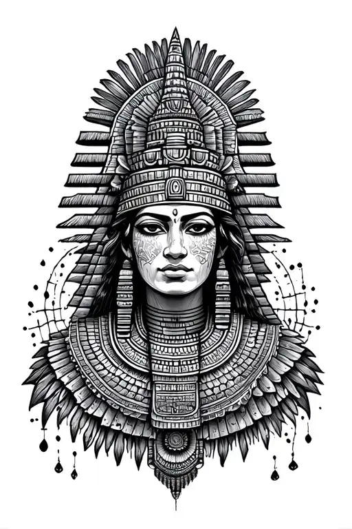 mayan sacred geo past lifes awakening of consciousness tattoo design idea