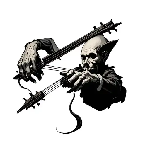 master of puppet master with strings tattoo design idea