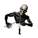 master of puppet master with strings tattoo design idea