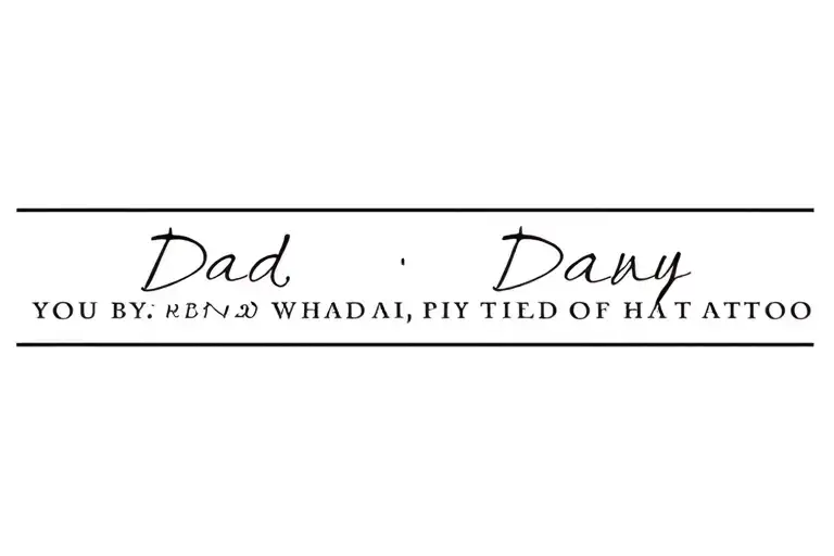 military dad memorial tattoo for dad tattoo design idea