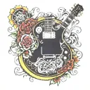 les paul guitar made tattoo design idea
