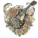 les paul guitar made tattoo design idea