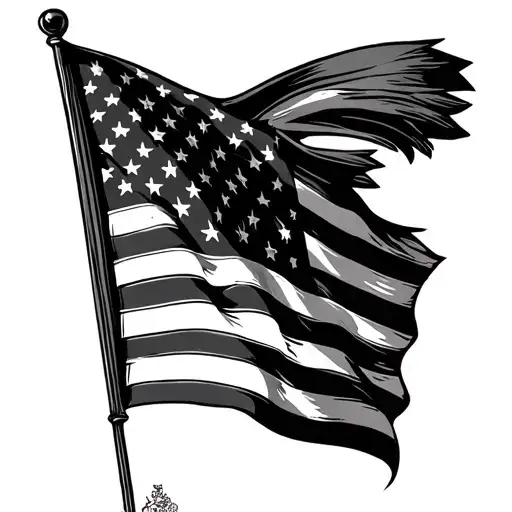 Italian American Flag tattoo design idea