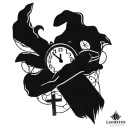hand, clock, cross, broken heart tattoo design idea
