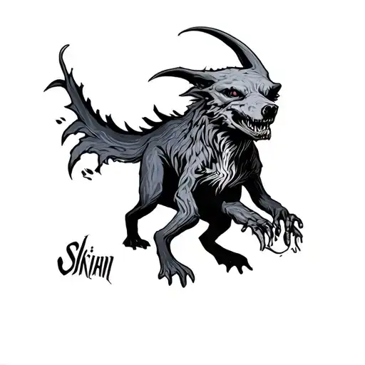 Skinwalker tattoo design idea