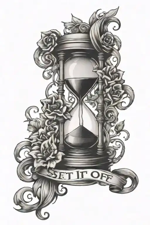 Set it off band hourglass tattoo tattoo design idea
