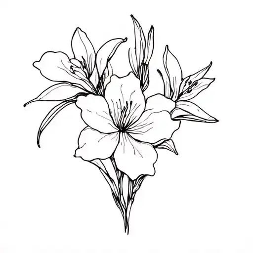 oleander tattoo design idea