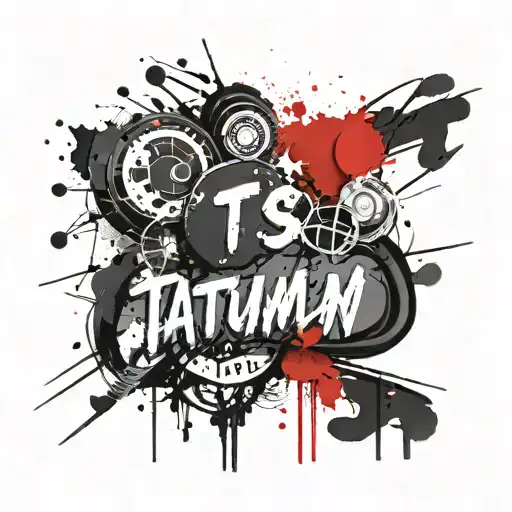 Kids names with Tatum tattoo design idea