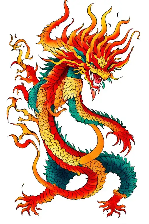 Make me a stylish back tattoo of Djinn Ifrit tattoo design idea