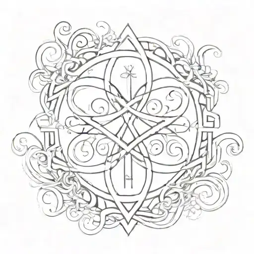 infinity symbol with the word "yhwh" tattoo design idea