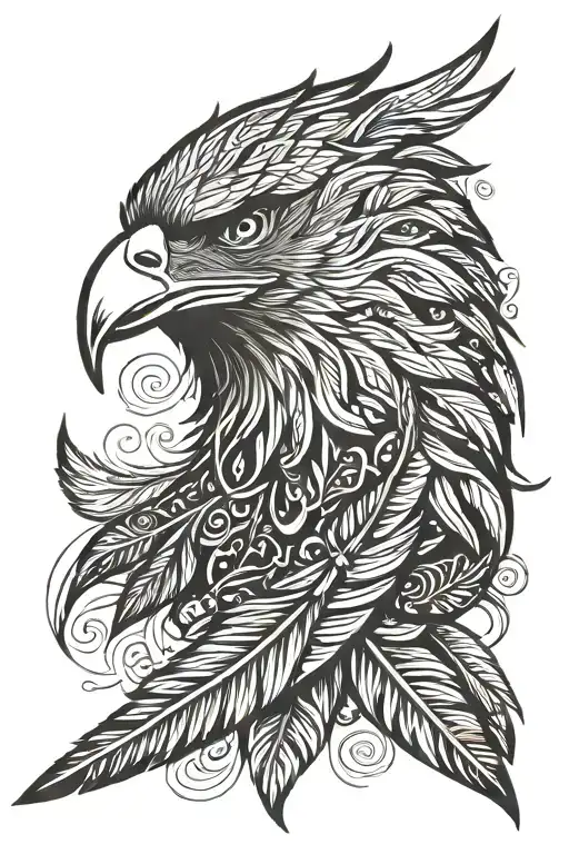 Eagle feather feminine tattoo tattoo design idea