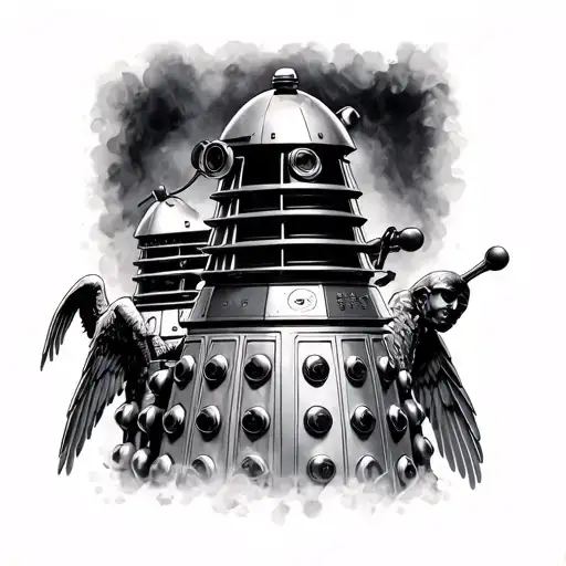 Doctor Who, daleks, Weeping Angels, cyberman tattoo design idea