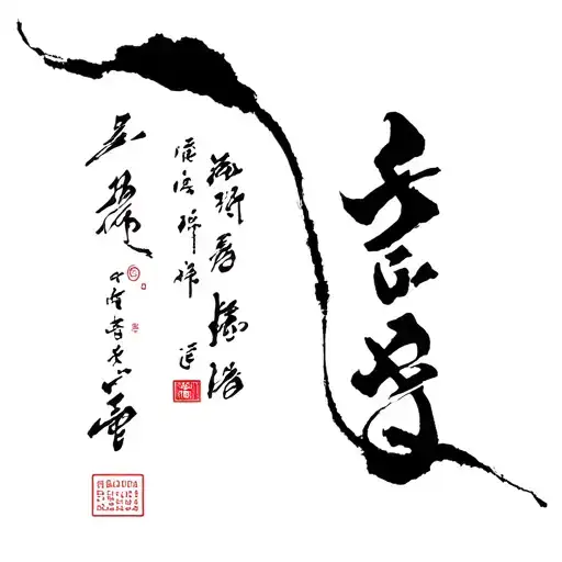 wabi sabi japanese calligraphy tattoo design idea