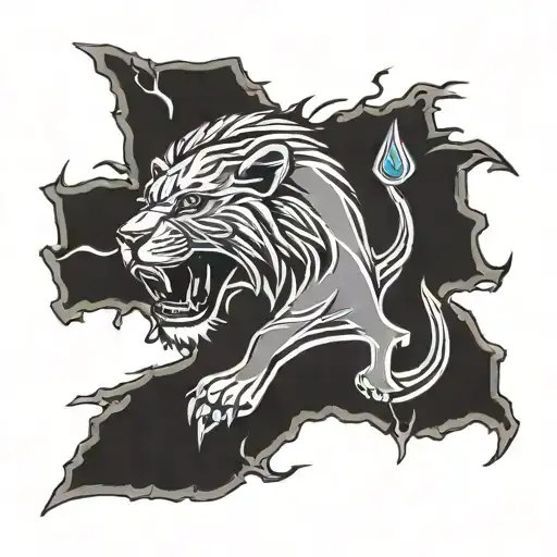 Detroit lions, god, cross, tattoo design idea