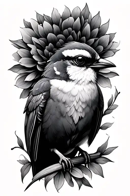 songbird tattoo design idea