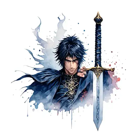 berserk guts amblem and berserk guts and his sword tattoo design idea