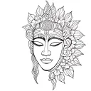 Sri Layan Mask tattoo design idea