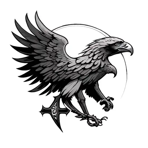chi rho PX symbol an roman eagle tattoo design idea