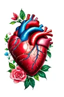 sissy heart girly tattoo design idea