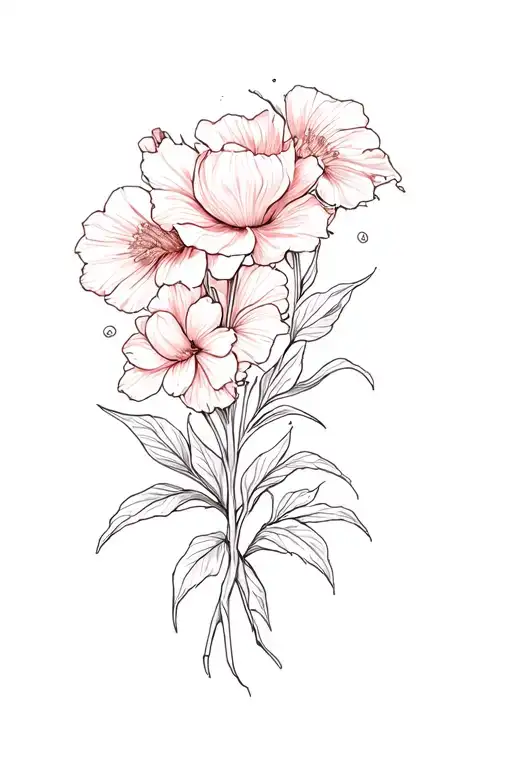 Coverup Floral tattoo design idea