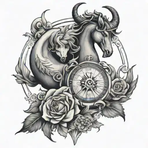 Capricorn And Libra tattoo design idea