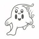 cartoon ghost tattoo design idea