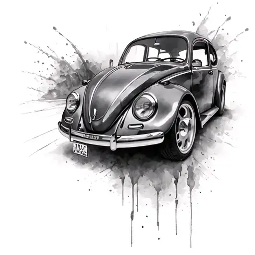 Volkswagen Beetle tattoo design idea