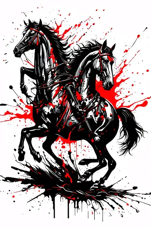 4 Horsemen Of The Apocalypse tattoo design idea
