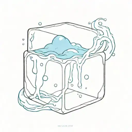Rimuru Tempest Slime in a Ice Cube tattoo design idea