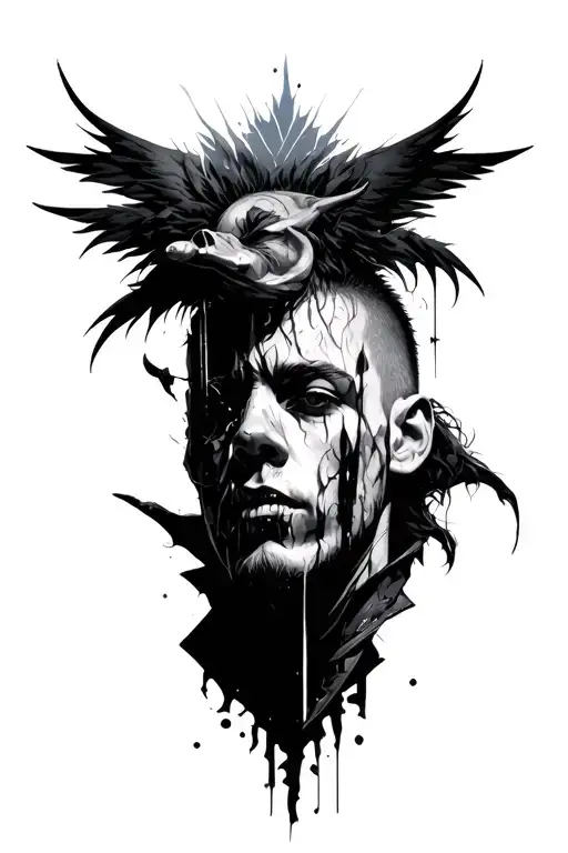 sleep token and linkin park hybrid theory tattoo design idea