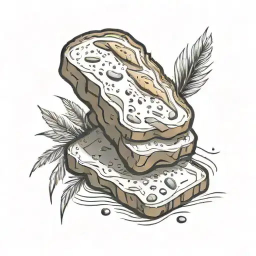 bread tattoo design idea