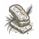 bread tattoo design idea