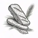 bread tattoo design idea