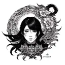 dokkaebi from the korean mythology, tattoo should be centered or at least part of it is in the elbow tattoo design idea