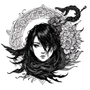 dokkaebi from the korean mythology, tattoo should be centered or at least part of it is in the elbow tattoo design idea
