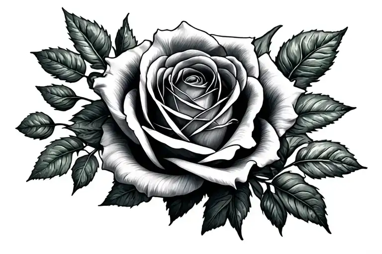 name written with rose growing tattoo design idea