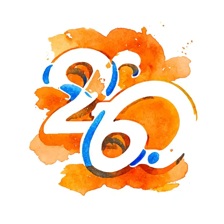 "26.2" blue text tattoo design idea