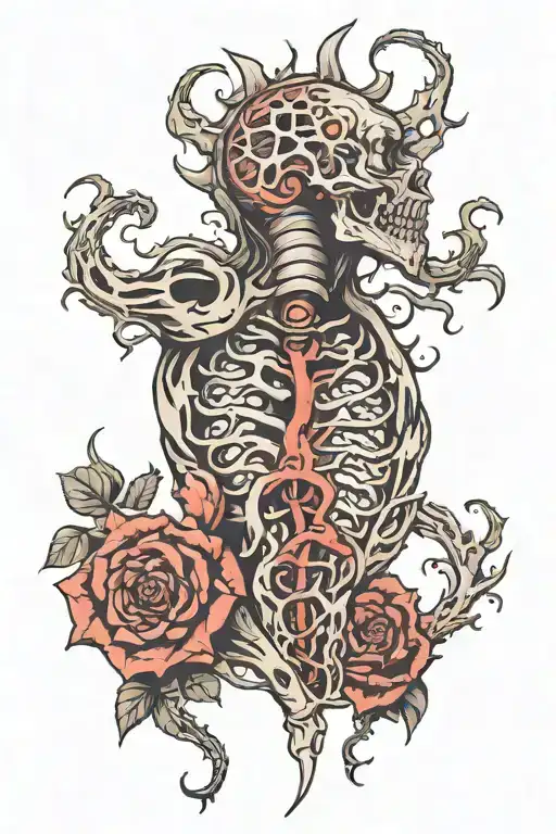 virus in veins spreading upwards the arm towards the throat  tattoo design idea