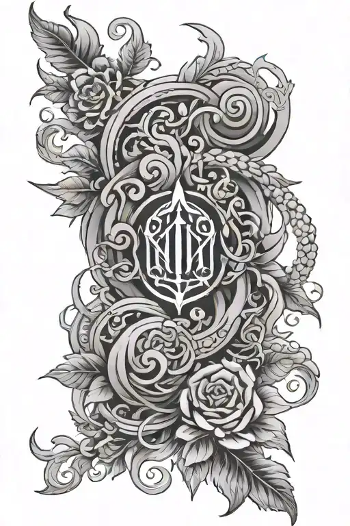 Kayzen anagram tattoo design idea