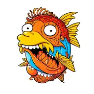 Simpsons hellfish tattoo design idea