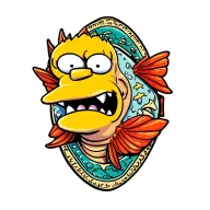 Simpsons hellfish tattoo design idea